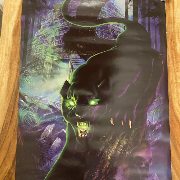 Glowing Black Panther Poster Starline 2003 - Picture 1 of 6